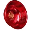 The red circular wedding gift plate is a festive Chinese-style wedding tableware and an excellent gift Item Picture